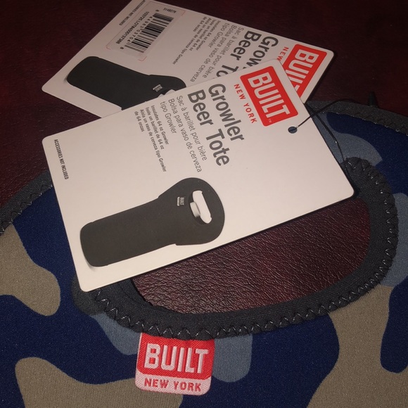 🍺BUILT NY🍺CAMO BLUE NEOPRENE GROWLER TOTE🍺 - Picture 6 of 6